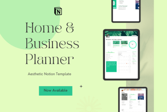 Aesthetic Home & Business Notion Planner