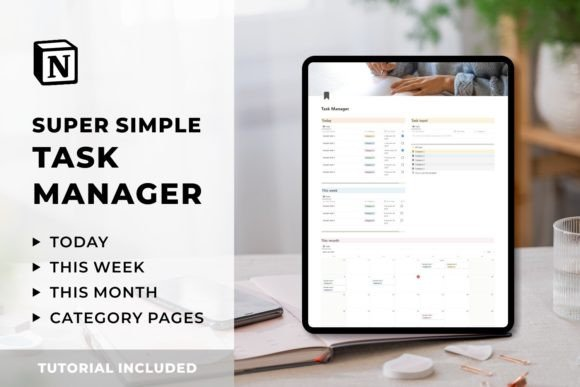 SuperSimple Task Manager Notion Template