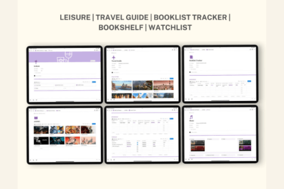 A detailed view of the tables booklist tracker, bookshelf, watchlist found within the ADHD Life Planner interface.